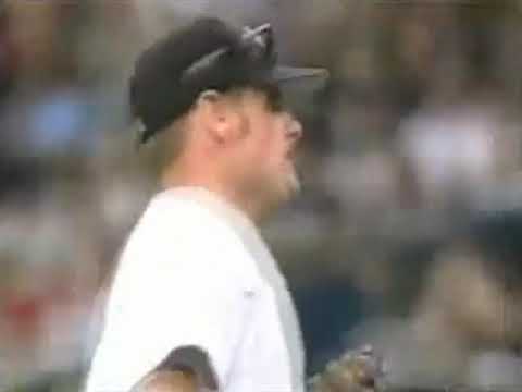 Chuck Knoblauch hits Keith Olbermann's mother with errant throw MLB BLOOPER  