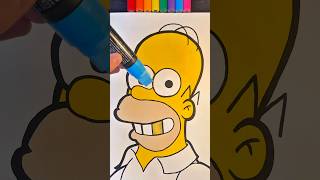 Destroying my Homer Simpson Drawing ✍️ ￼￼