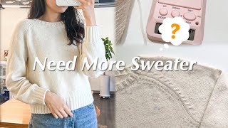 Need More Sweater 🤍 | 니트 한 벌 뜨는데 이만큼 걸린다고!? | 니드모어 스웨터 by 니드니츠 | knitting vlog