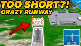 This TFS Runway Is TOO SHORT - Can We LAND HERE? | Insane Challenge! | Turboprop Flight Simulator