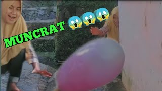 Challenge tiup balon part 18 || eksperimen balon lapis air || pecahnya bulet 😱