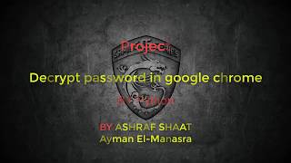 Project | Decrypt the chrome browser password by python