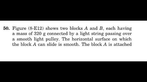 Figure (8-E12) shows two blocks and , each having a mass of connected by a light string passing over