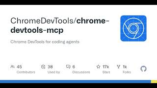 GitHub - ChromeDevTools/chrome-devtools-mcp: Chrome DevTools for coding agents