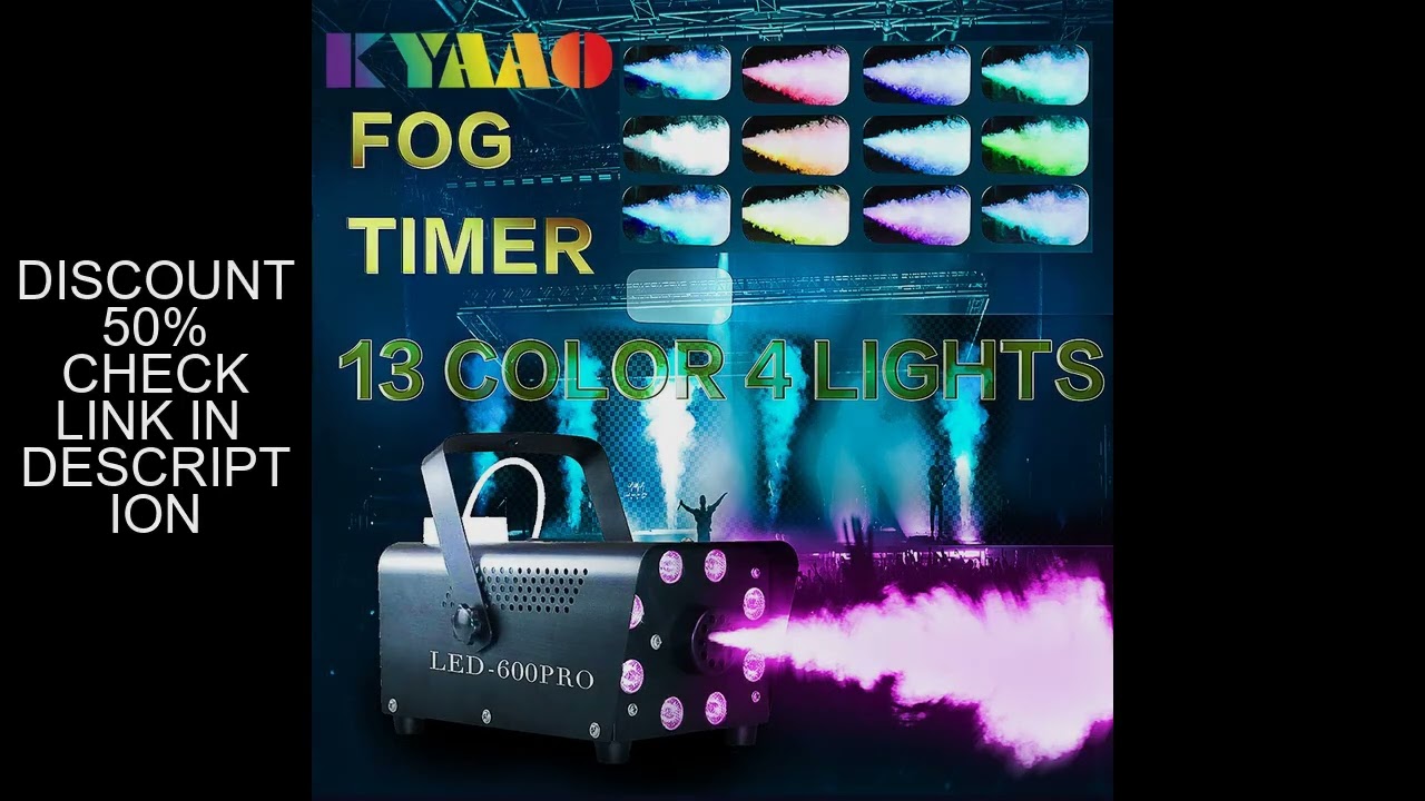 Newest Mini Disco Fog Machine with Timer Wireless Smoke Generator for Halloween Holiday 500W Dj Disc