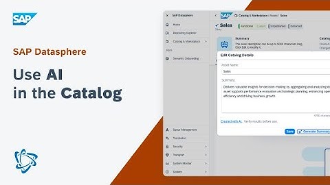 Use AI in the Catalog: SAP Datasphere