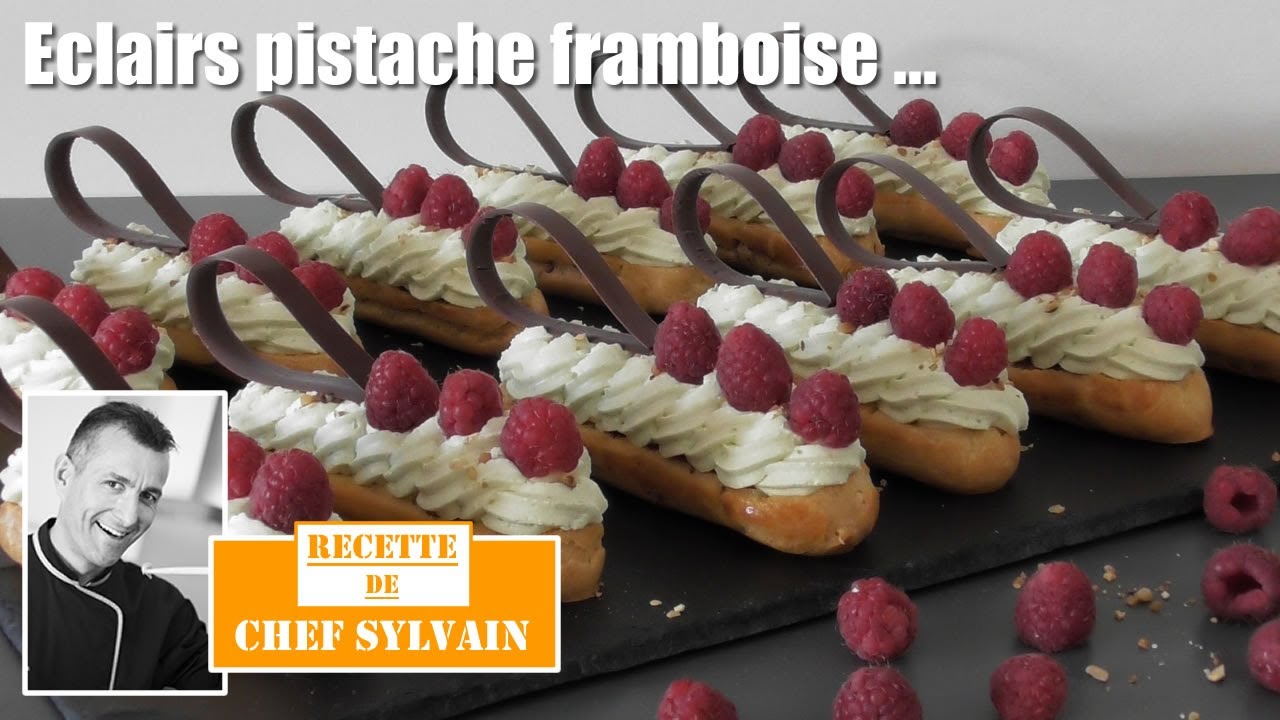 Eclairs Pistache Framboise Recette Par Chef Sylvain Youtube