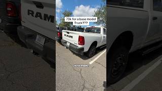 73k for a base model truck #ram #truck #newcar #carreviews