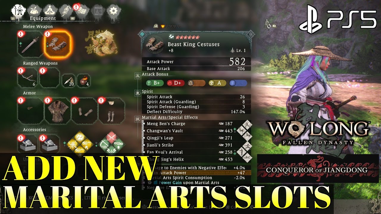 Add New Martial Arts Slots Wo Long Fallen Dynasty Martial DLC 2 Arts Slots | Wo Long Martial Arts