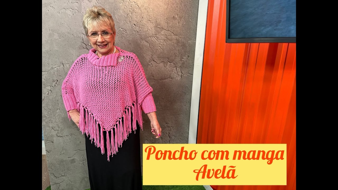 Poncho com Punho Avelã