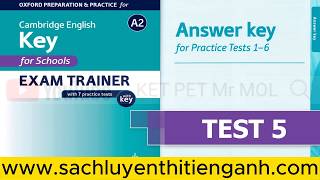 KET Listening - A2 Key for Schools EXAM TRAINER Tests 5 - OXFORD | KET PET Mr Mol