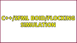 C++/SFML Boid/Flocking Simulation Net Worth