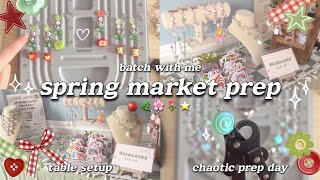 MARKET PREP 🍎🍀 table setup, batching items, selling tips ⊹˚