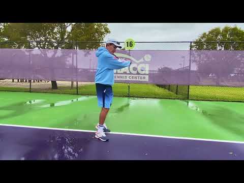 Unique corrective technique on the backhand slice lock it on contact by Rick Macci
