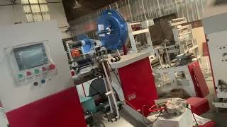 garbage bag making machine with ribbon rope through