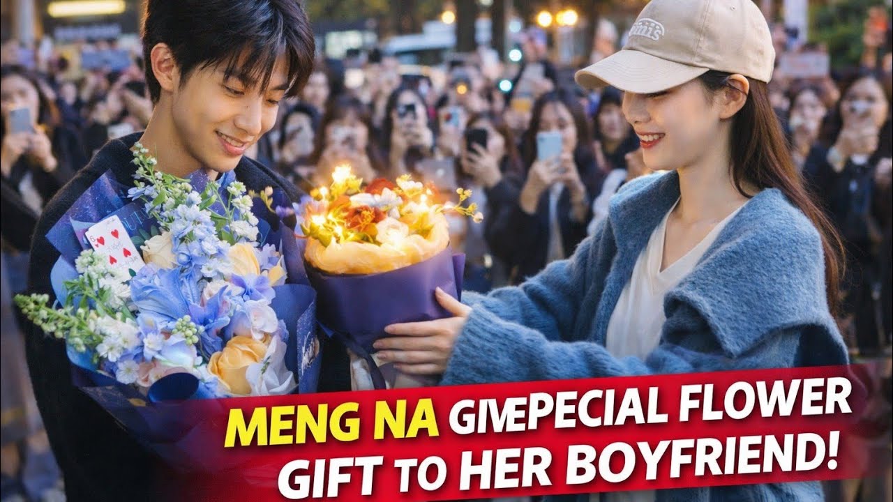 Момент, когда Мэн На публично подарила цветы Максяоюй, стал центром внимания!