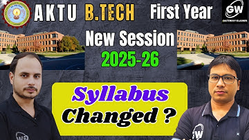 "📢 New Session 2025-26 | Updated B.Tech Syllabus Explained 🎓"