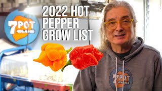 2022 Grow Hot Pepper Grow List