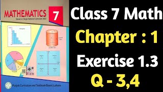 Class 7 Math Chapter 1 Exercise 1.3 Question 3 & 4 Full Solution | Subtract the Rational Numbers