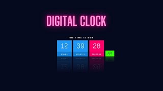 How to create Digital Clock with Reflection in HTML CSS & JS | With source code#digitalclock #clock