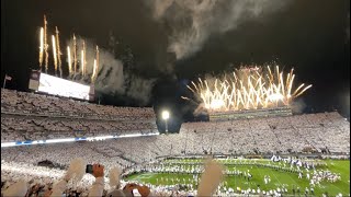 Penn State whiteout entrance against Iowa 9/23/23 in their blowout win 310.