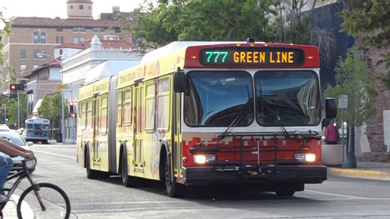 abq ride new flyer de60lfr bus 6603 running rapid ride route 777 flyer bus schedule