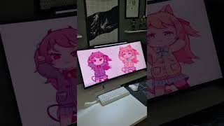 Dark aesthetic gaming computer setup, RGB  monitor #computer #wallpaper #gaming  #rgb #4k #anime #pc