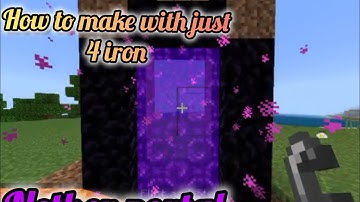 How to make a nether portal with just 4 iron🤯|#minecraft