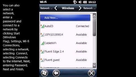Intermec CK71   Connect to Network via Wi fi
