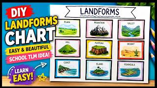 DIY Landforms Chart Easy Beautiful Geography TLM Best School Project Idea