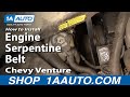 How to Replace Serpentine Belt 1997-98 Chevy Venture