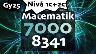 Matematik 7000 Nivå 1c+2c 8341 matte 2c gy25
