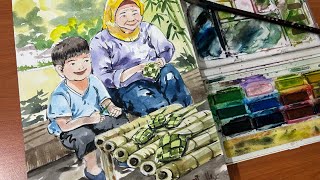 SPM PSV 2024| PENDIDIKAN SENI VISUAL | KERTAS 2 | MENGGAMBAR GUNA WATERCOLOR | SOALAN 1 TIPS A