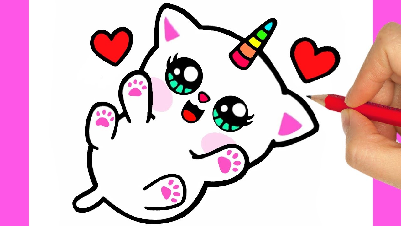 Como desenhar Unicórnio fofo Kawaii ❤ Desenhos Kawaii - Desenhos para  Desenhar 