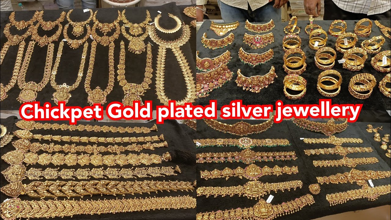 chickpet Bangalore wholesale Gold plated silver jewellerySingle piece
