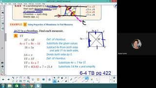 6-4 and 6-5 LESSON RECTANGLE RHOMBUS SQUARE