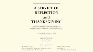 Service of Thanksgiving 2026
