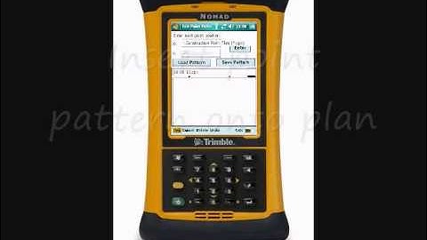 Trimble LM80 - Entering a plan manually