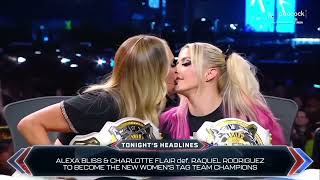 Alexa Bliss And Charlotte Flair Kissing In Wwe Raw Asmr