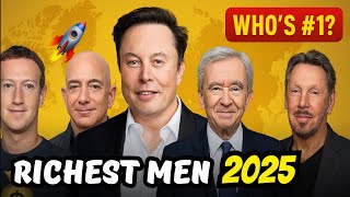 Top 5 Richest Men in the World 2025  Elon Musk, Bezos, Zuckerberg & More