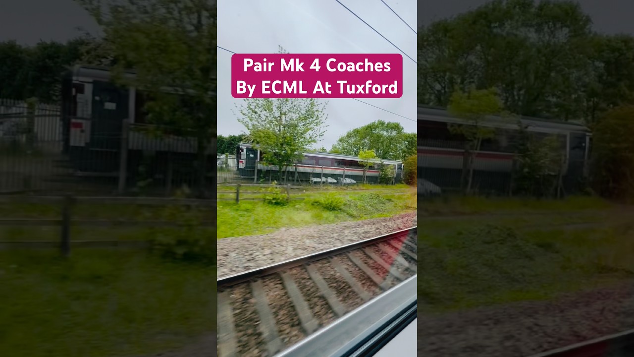 #shorts - Mk 4 coaches viewed from a passing train at Tuxford #ecml #railscene #railscene