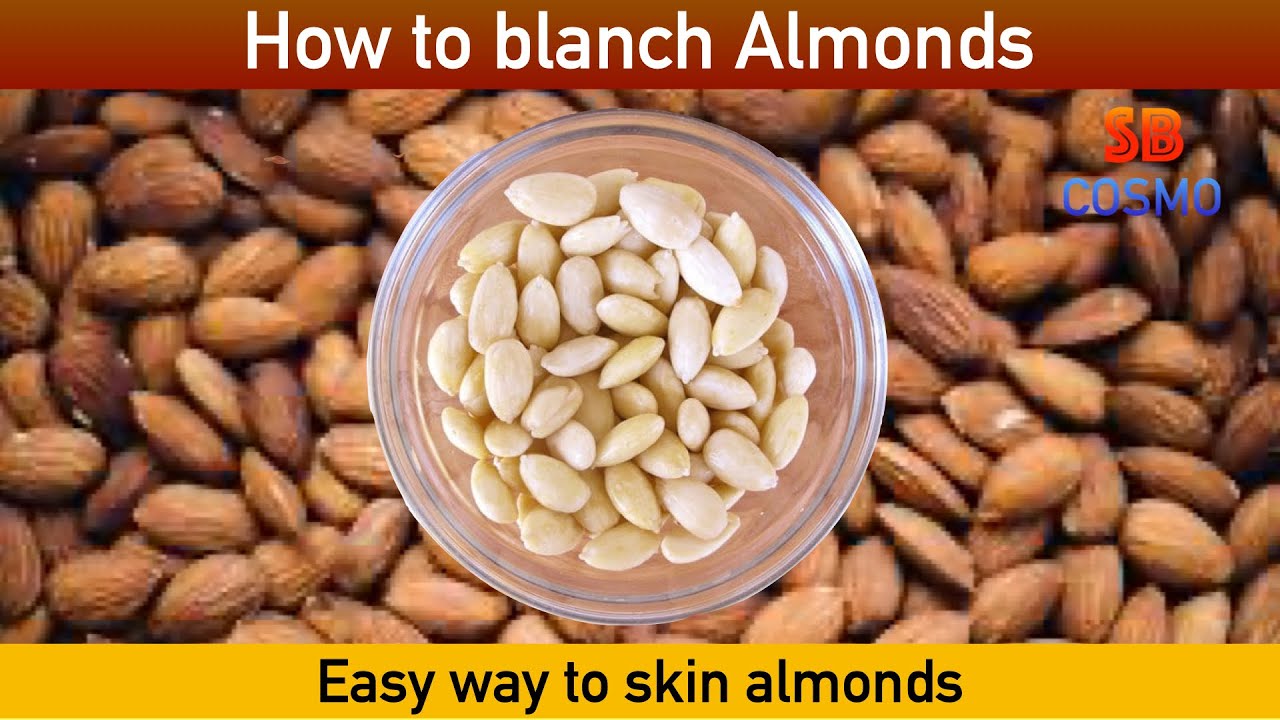 How to blanch almonds, skinning almonds, peel off almonds YouTube