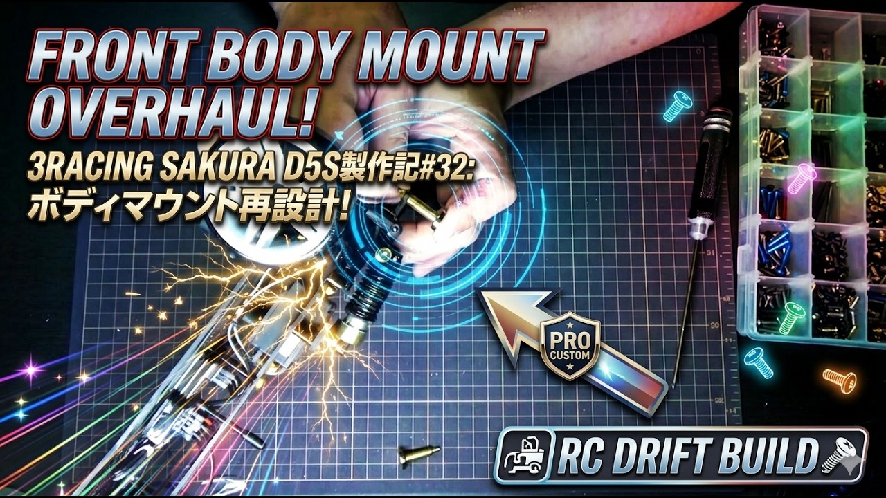 3RACING SAKURA D5S Build #32: Front Body Mount Overhaul! Custom