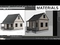 إكساء التصاميم الخارجية في 3ds Max | شرح عملي لتوزيع الخامات على منزل كامل