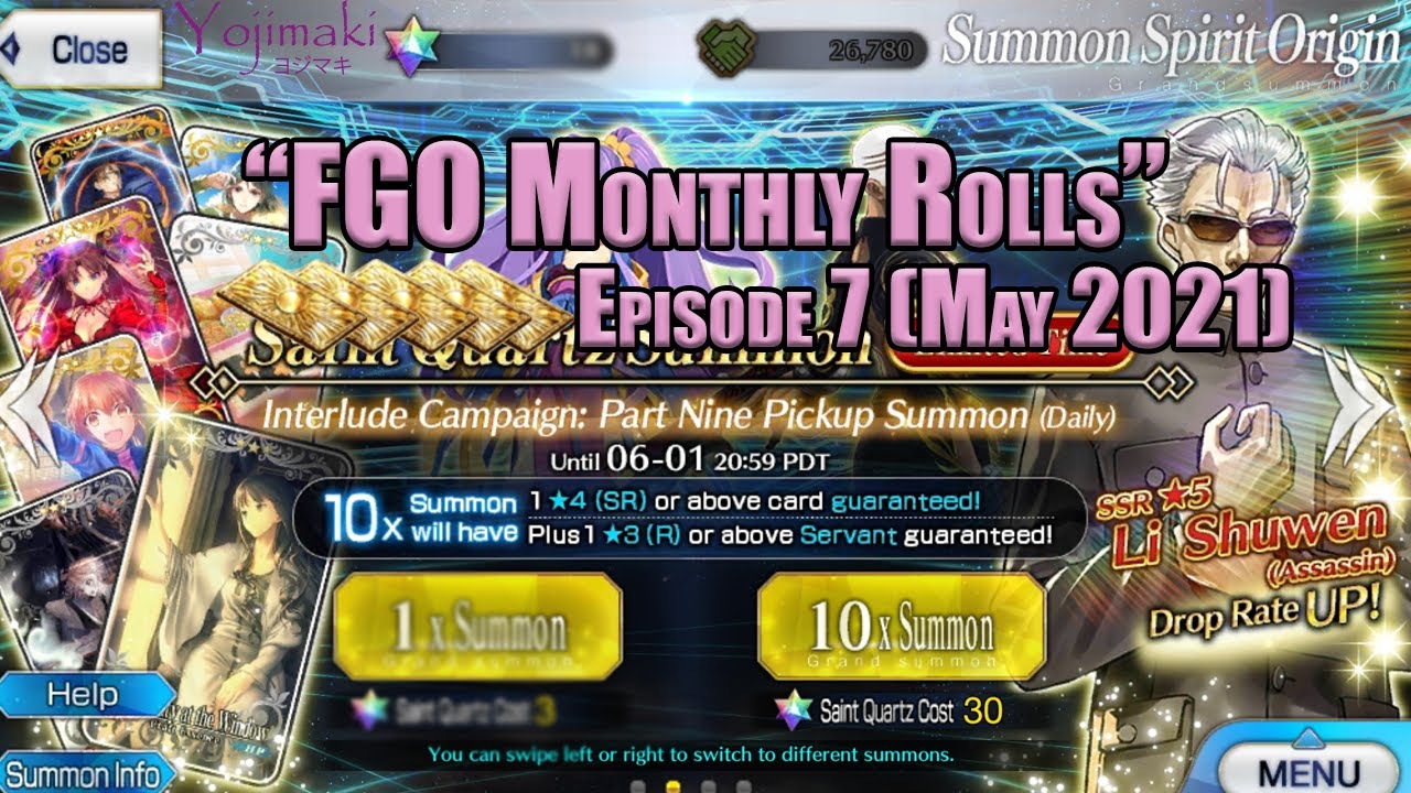 FGO Monthly Rolls (Episode 7) - Li Shuwen