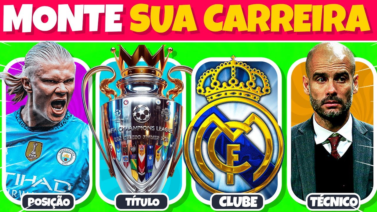 MONTE SUA CARREIRA ⚽🏆 | FUTEBOL QUIZ