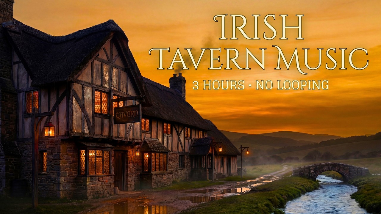 Celtic Folk Tavern Soundscape | Cozy Irish Music for Study, Sleep & D&D Campaigns