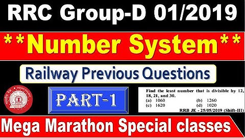 Group D Number System Previous Questions Part-1 | RRB Marathon | for all RRB Special by SRINIVASMech
