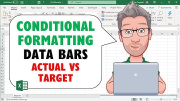 Excel Conditional Formatting Data Bars Actual vs Target -  % Progress Bar