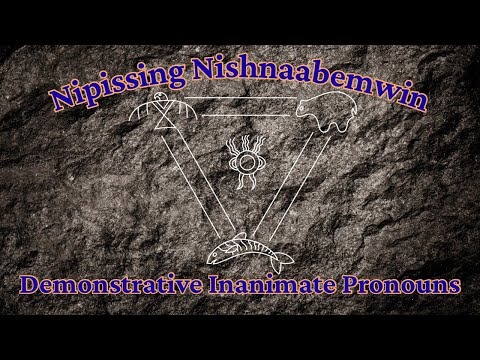 Nishnaabemwin Language Teaching: Introduction Nipissing Inanimate Demonstrative Pronouns